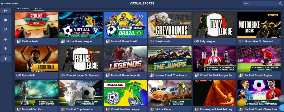 Virtual sports betting 1xBet