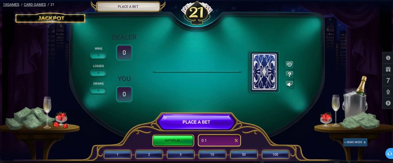 Play 21 on 1xBet